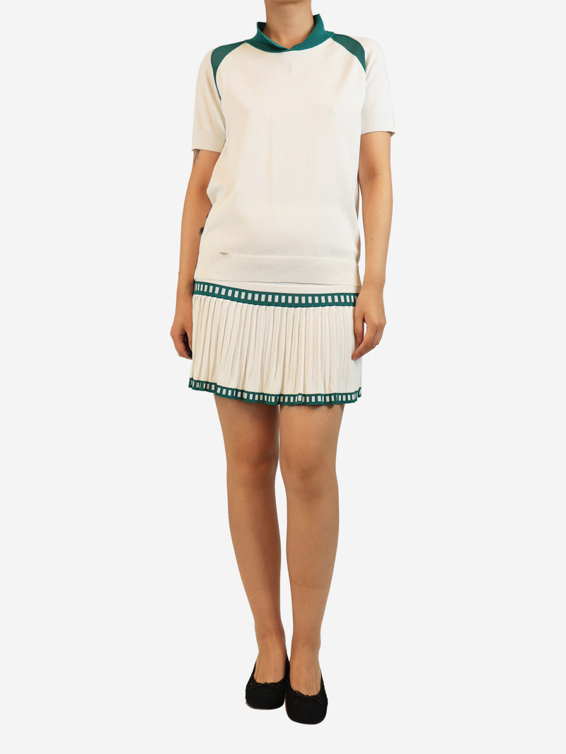 White and green tennis top and skirt set - size L Sets Etoile Sport 