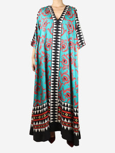 La Double J Multicolour Muumuu silk printed dress - size S