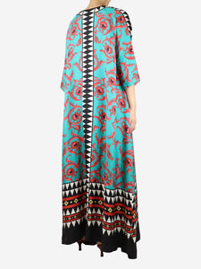 La Double J Multicolour Muumuu silk printed dress - size S