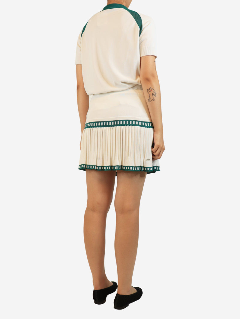 White and green tennis top and skirt set - size L Sets Etoile Sport 