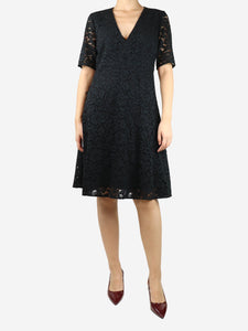 Joseph Joseph Black V-neckline lace midi dress - size UK 14