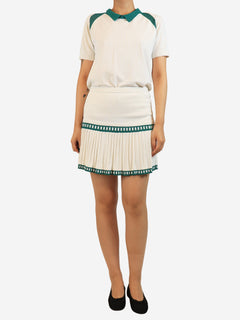 White and green tennis top and skirt set - size L Sets Etoile Sport 