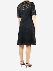 Joseph Joseph Black V-neckline lace midi dress - size UK 14