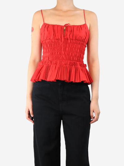 Red shirred top - size S Tops Khaite 