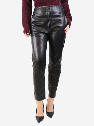 Black leather trousers - size UK 12 Trousers Veronica Beard 