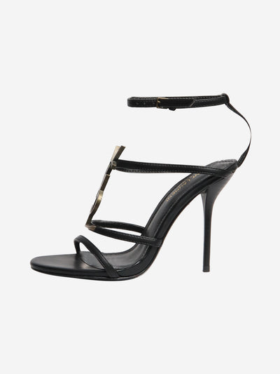 Black Cassandra leather sandal heels - size EU 38 Heels Saint Laurent 