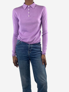 The Row Lilac knit polo top - size XS