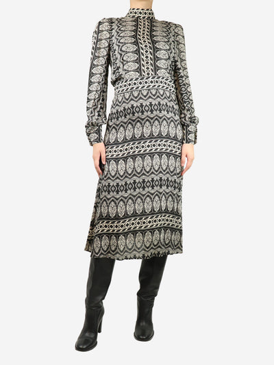 Black and cream printed midi dress - size M Dresses Officine Generale 