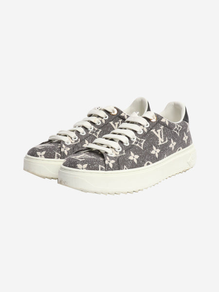 Grey monogram trainers - size EU 37 (UK 4) alternate image