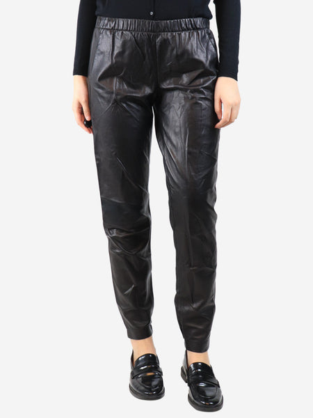 Black leather trousers - size S product image