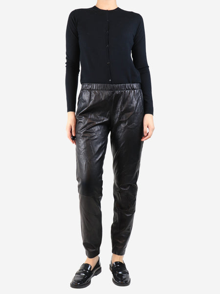 Black leather trousers - size S alternate image