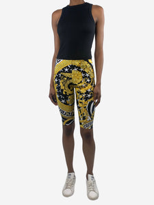 Versace Multicolour printed cycling shorts - size UK 6