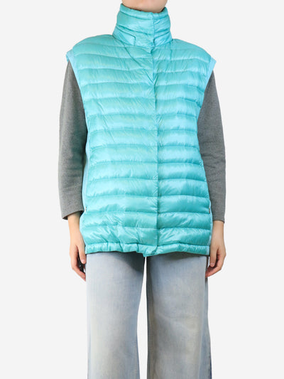 Turquoise ultralight nylon vest - size UK 8 Coats & Jackets Herno 