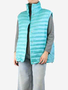 Herno Turquoise ultralight nylon vest - size UK 8