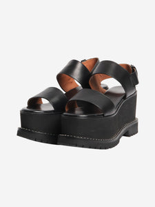 Givenchy Black studded leather platform sandals - size EU 35