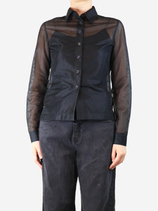 Chanel Black mesh shirt - size UK 8
