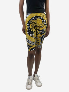 Versace Multicolour printed cycling shorts - size UK 6