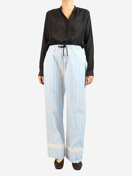 Light blue striped trousers - size M alternate image