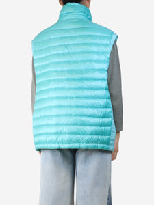 Herno Turquoise ultralight nylon vest - size UK 8