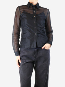 Chanel Black mesh shirt - size UK 8