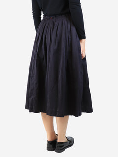 Navy blue cotton midi skirt - size M Skirts Casey Casey 