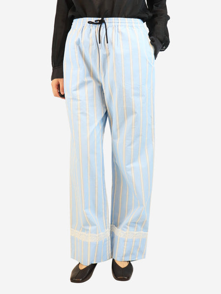 Light blue striped trousers - size M product image