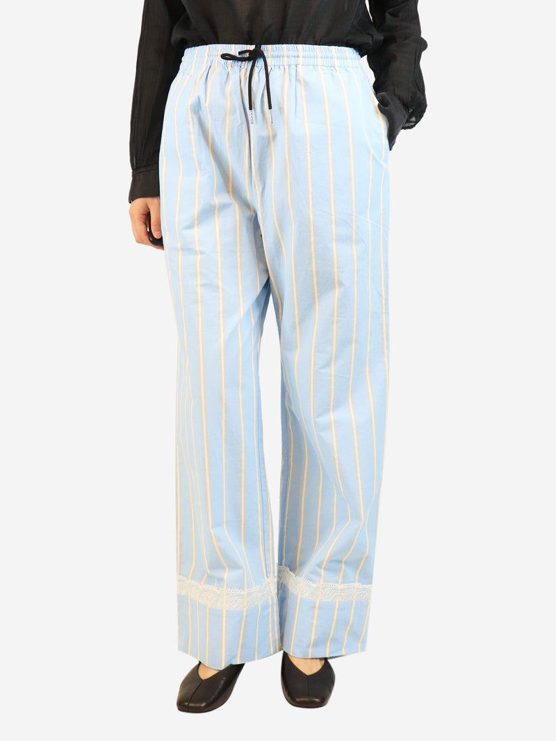 Light blue striped trousers - size M Trousers Marchen 