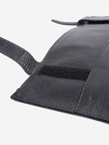 Maison Margiela Black four-stitch leather zipped pouch