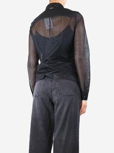 Chanel Black mesh shirt - size UK 8