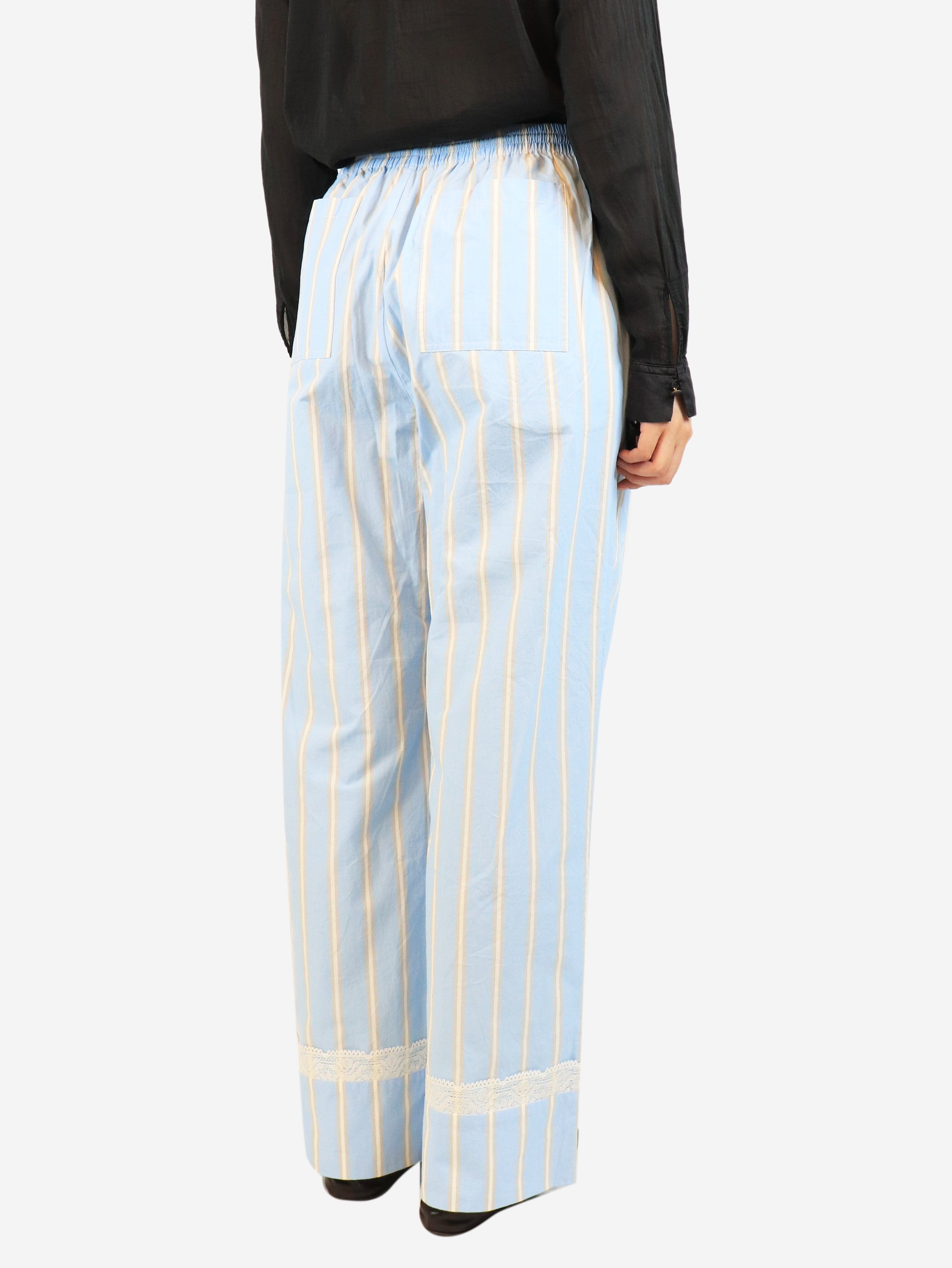 Light blue striped trousers - size M Trousers Marchen 
