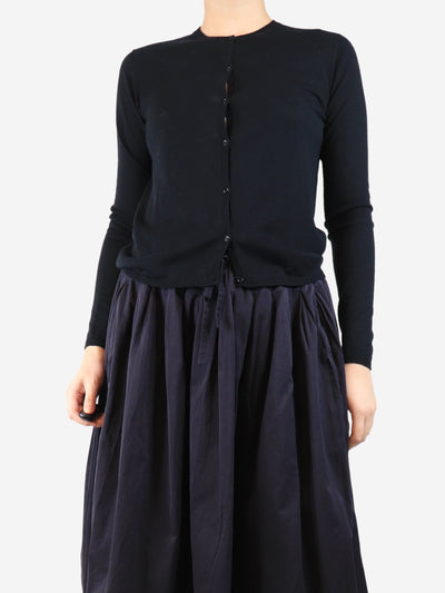 Black fine wool cardigan - size M Knitwear Apuntob 