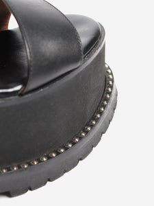 Givenchy Black studded leather platform sandals - size EU 35