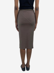 Rick Owens Brown midi skirt - size UK 6