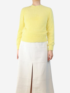 Maje Yellow fluffy jumper - size UK 8