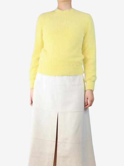 Yellow fluffy jumper - size UK 8 Knitwear Maje 