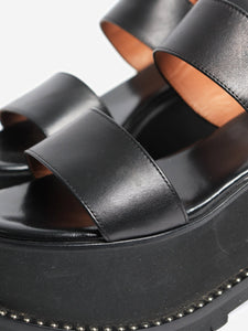 Givenchy Black studded leather platform sandals - size EU 35