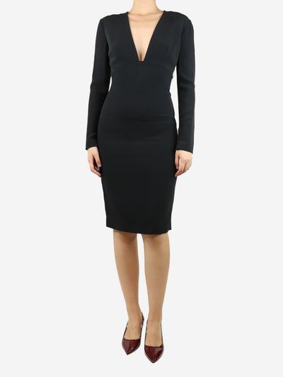 Black v-neck midi dress - size UK 8 Dresses Stella McCartney 