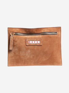 Marni Tan suede pouch