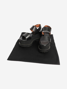 Givenchy Black studded leather platform sandals - size EU 35