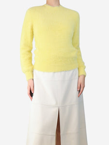 Maje Yellow fluffy jumper - size UK 8