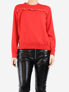 Red button-front sweater - size M Knitwear Bottega Veneta 