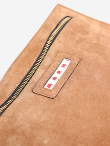 Marni Tan suede pouch