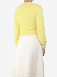 Maje Yellow fluffy jumper - size UK 8
