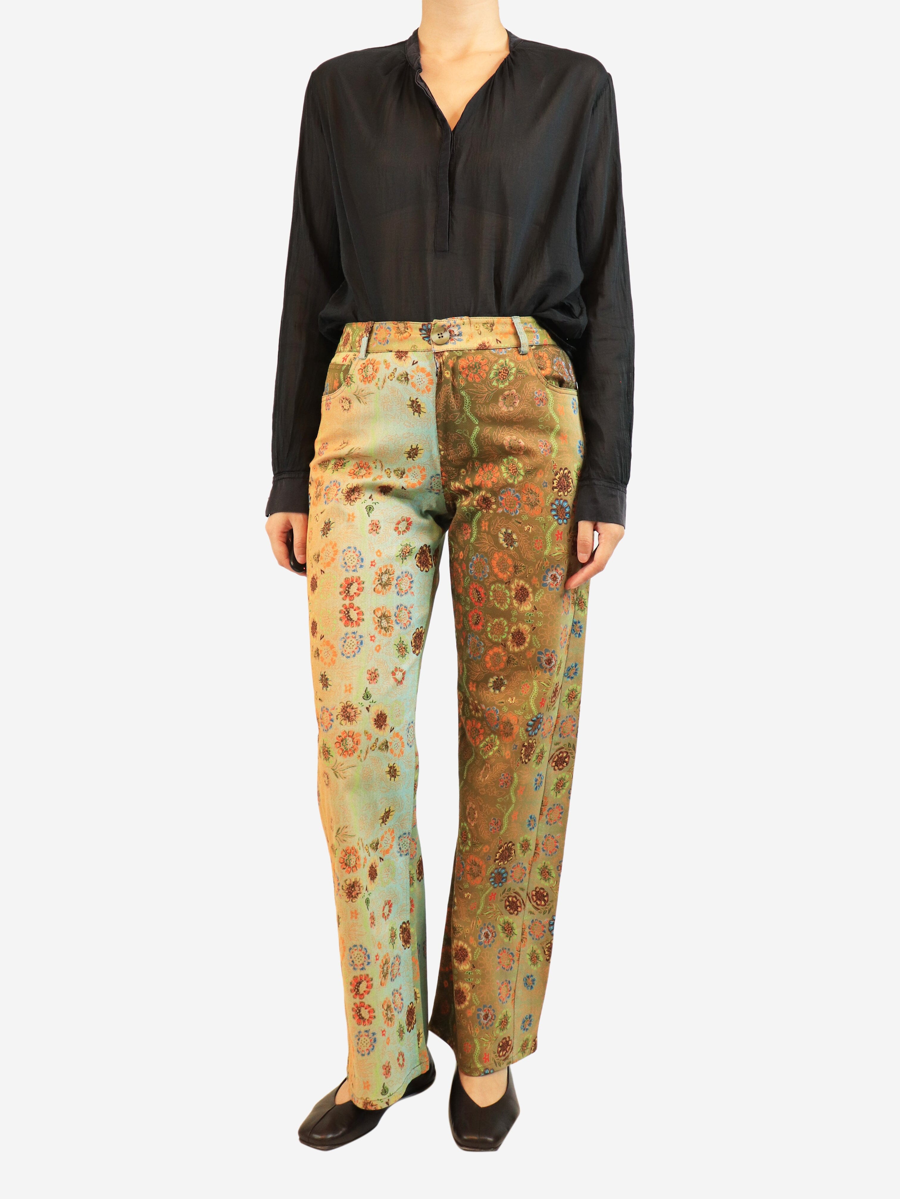Multicolour Essie floral pants - size UK 8