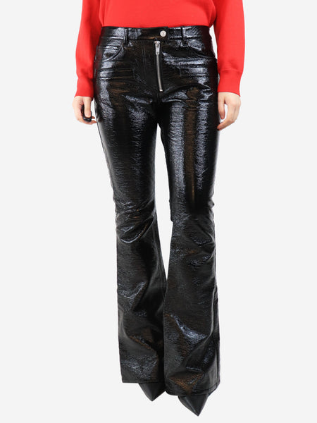 Black faux leather trousers - size UK 12 product image