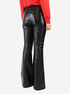 Black faux leather trousers - size UK 12 Trousers Courreges 