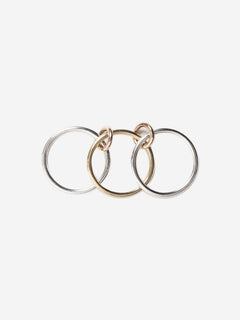 Multicolour Solarium 18ct gold and sterling silver ring Rings Spinelli Kilcollin 