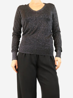 Black lurex knit top - size S Tops Joseph 