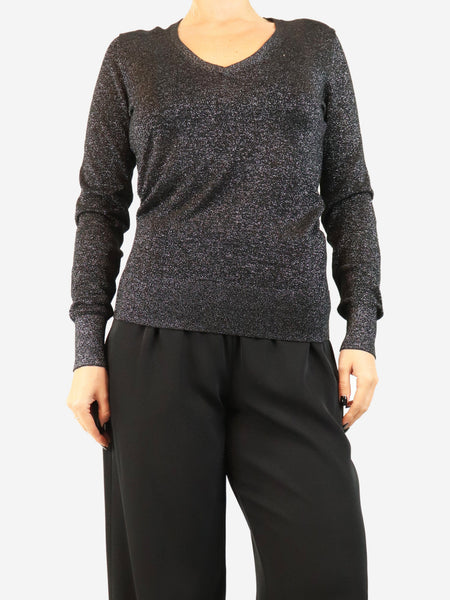 Black lurex knit top - size S product image