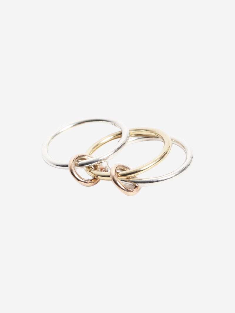 Multicolour Solarium 18ct gold and sterling silver ring Rings Spinelli Kilcollin 
